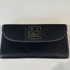 Dooney & Bourke Black Pebbled Leather Wallet
